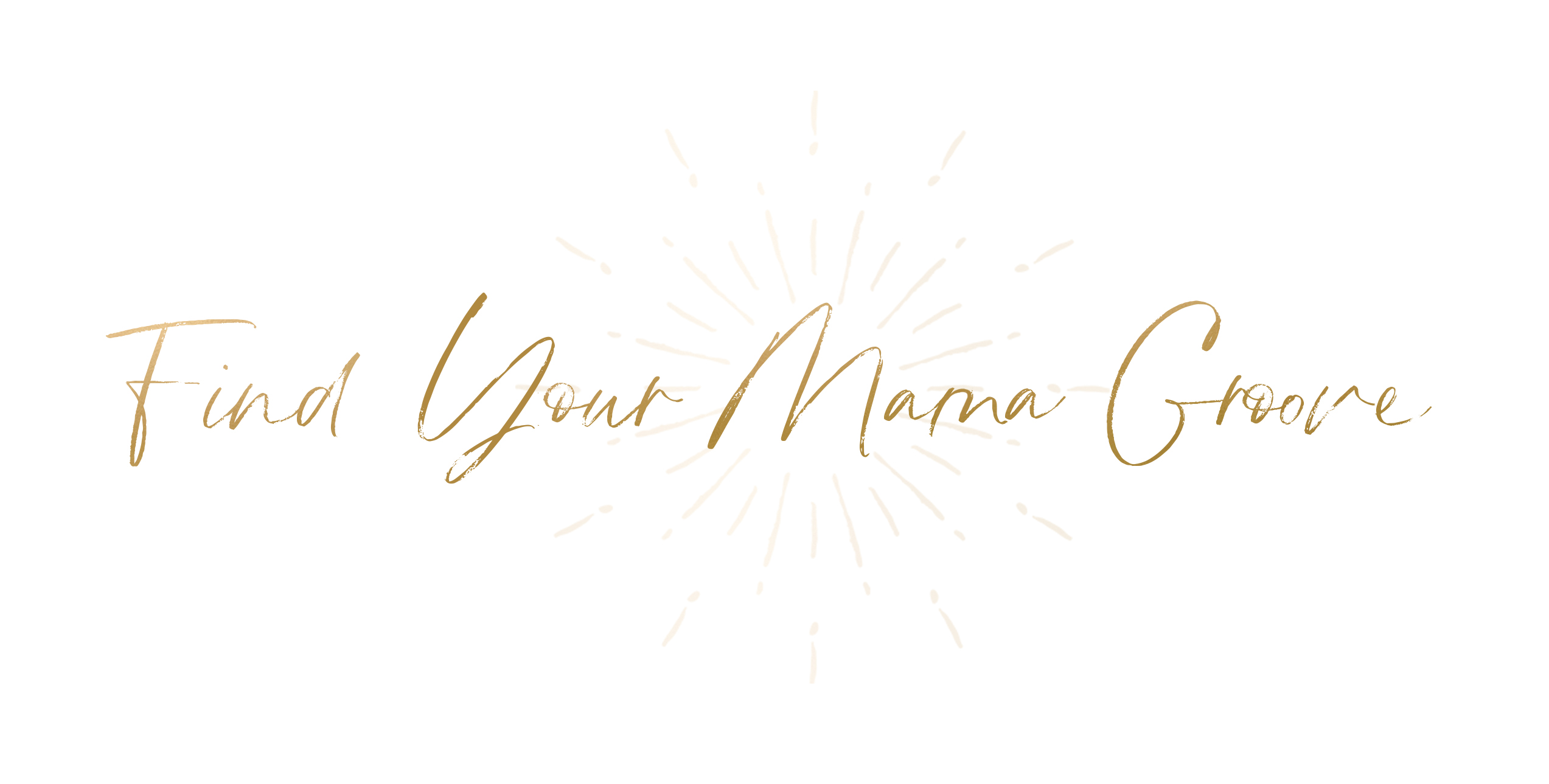joanna hunt find your mama groove logo with starburst